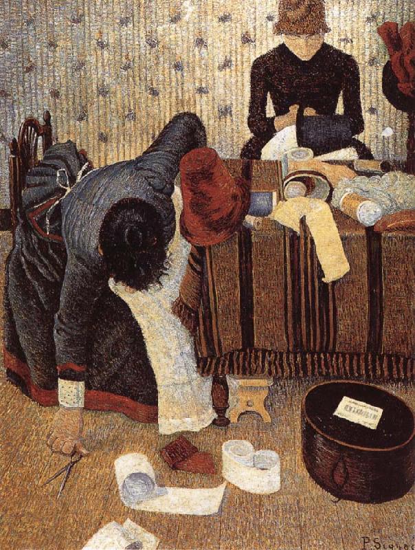 Paul Signac The woman making hats